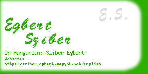egbert sziber business card